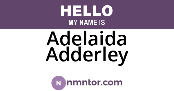 Adelaida Adderley
