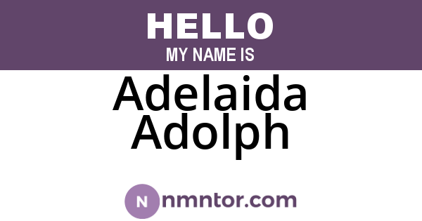 Adelaida Adolph