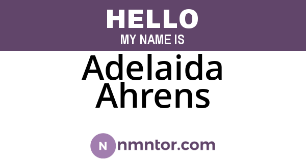 Adelaida Ahrens