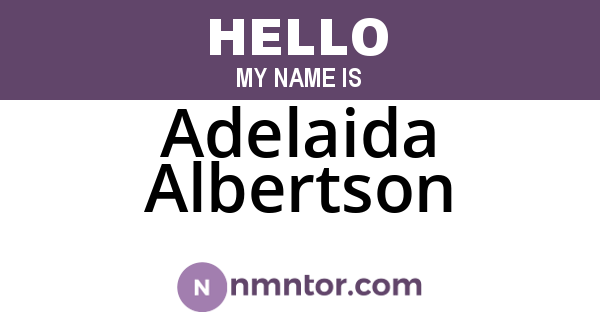 Adelaida Albertson