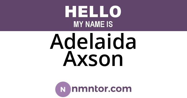 Adelaida Axson