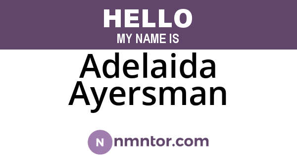 Adelaida Ayersman