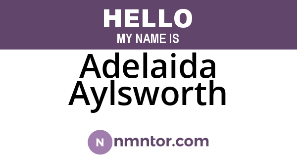 Adelaida Aylsworth
