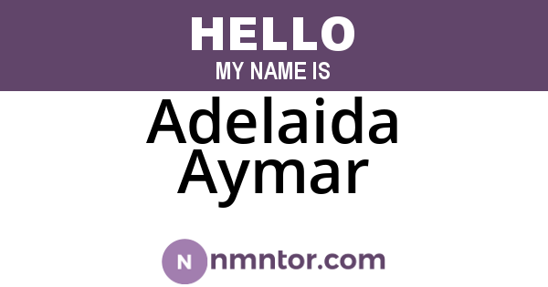 Adelaida Aymar