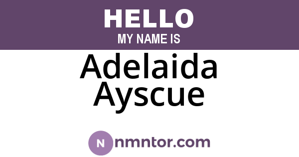 Adelaida Ayscue