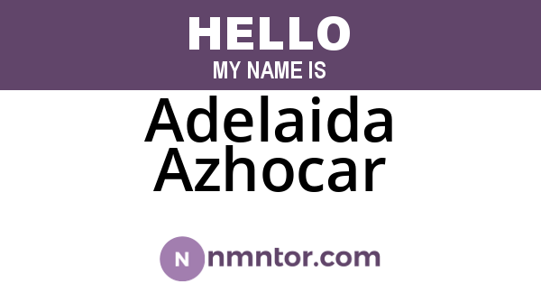 Adelaida Azhocar