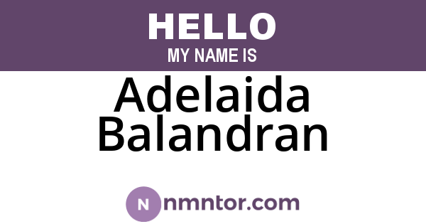 Adelaida Balandran