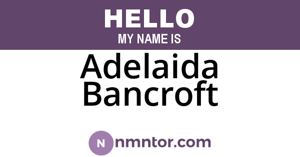 Adelaida Bancroft