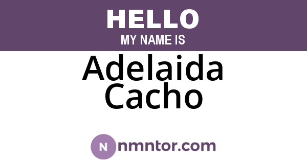 Adelaida Cacho