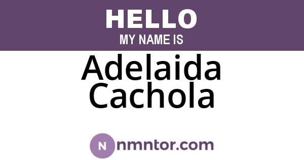 Adelaida Cachola