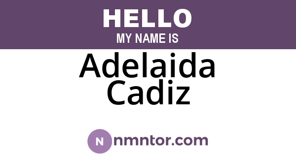 Adelaida Cadiz