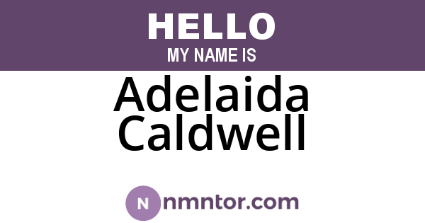 Adelaida Caldwell