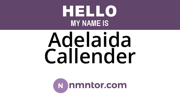 Adelaida Callender
