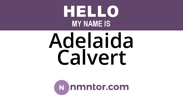 Adelaida Calvert