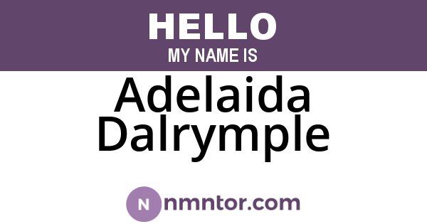 Adelaida Dalrymple
