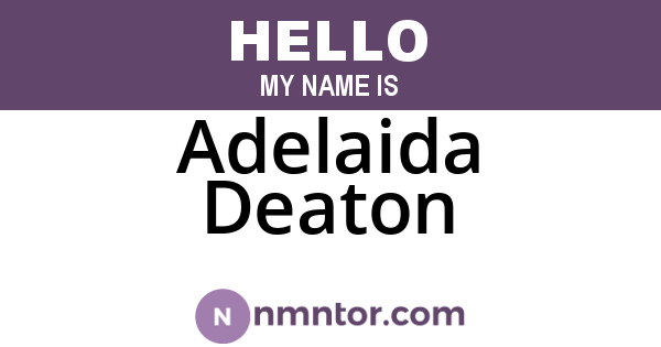 Adelaida Deaton