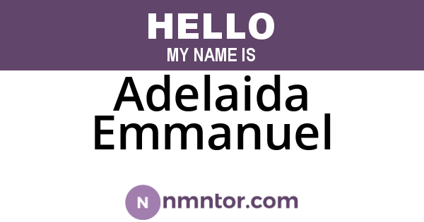 Adelaida Emmanuel