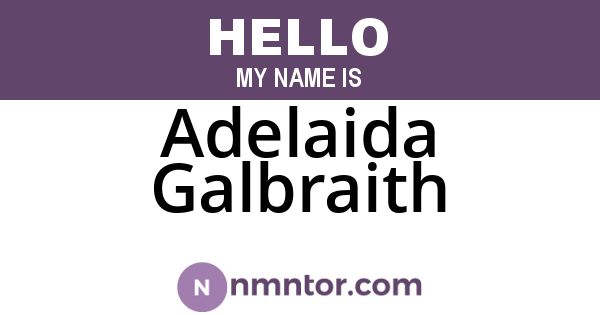 Adelaida Galbraith