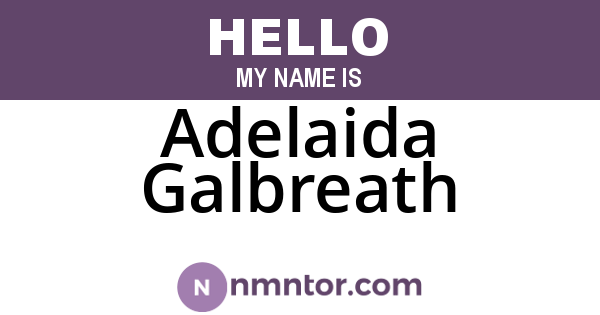 Adelaida Galbreath