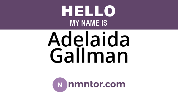 Adelaida Gallman