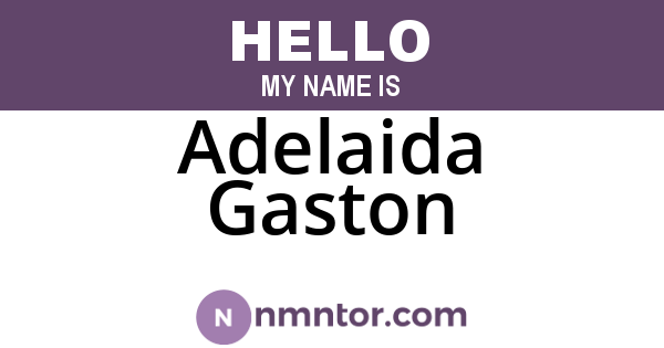 Adelaida Gaston