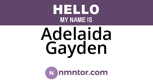 Adelaida Gayden