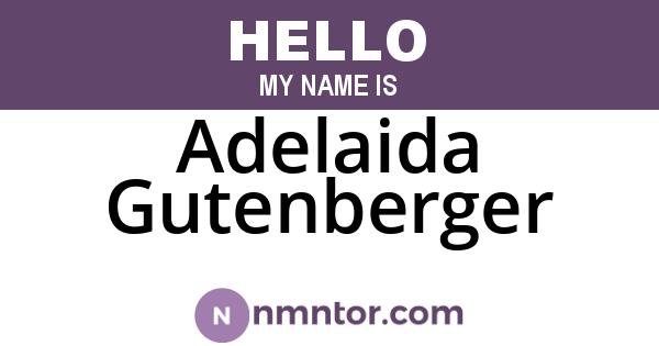 Adelaida Gutenberger