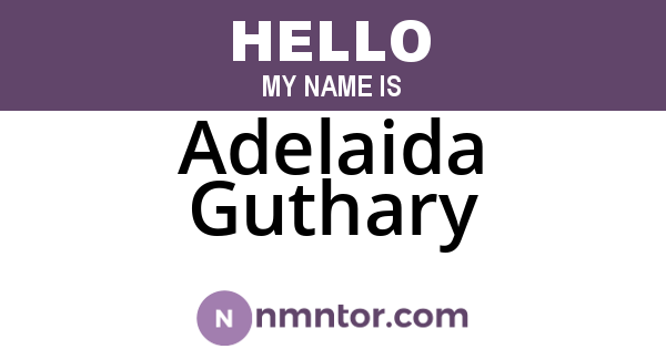 Adelaida Guthary