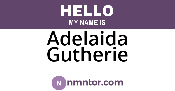 Adelaida Gutherie