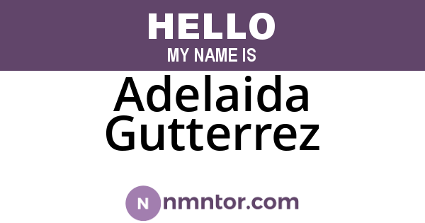 Adelaida Gutterrez