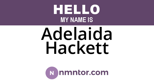 Adelaida Hackett