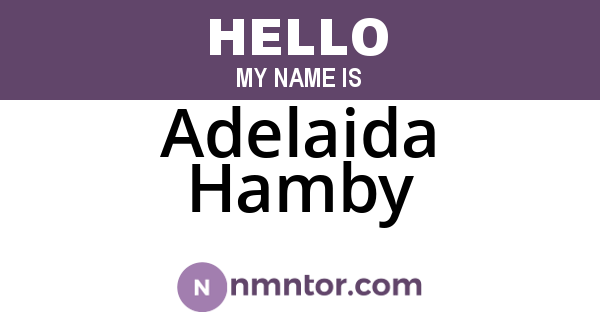Adelaida Hamby