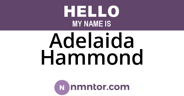 Adelaida Hammond