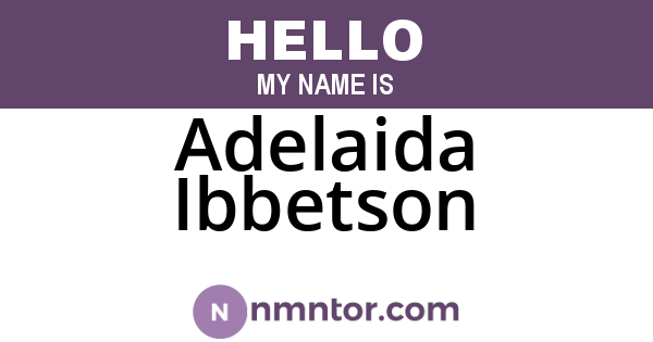Adelaida Ibbetson