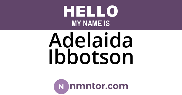 Adelaida Ibbotson