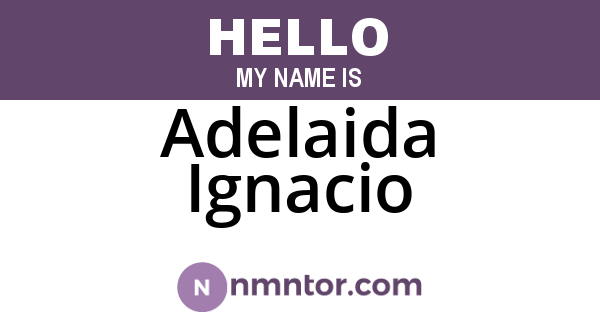 Adelaida Ignacio