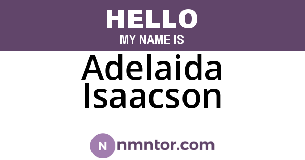 Adelaida Isaacson