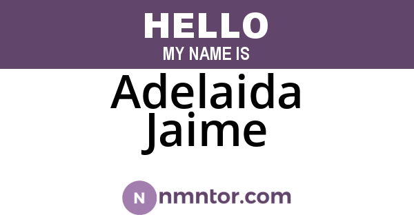 Adelaida Jaime