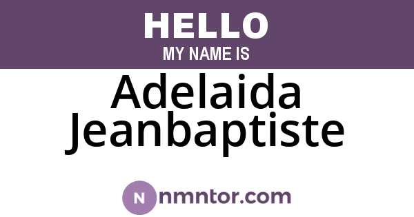 Adelaida Jeanbaptiste