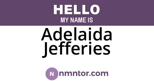Adelaida Jefferies
