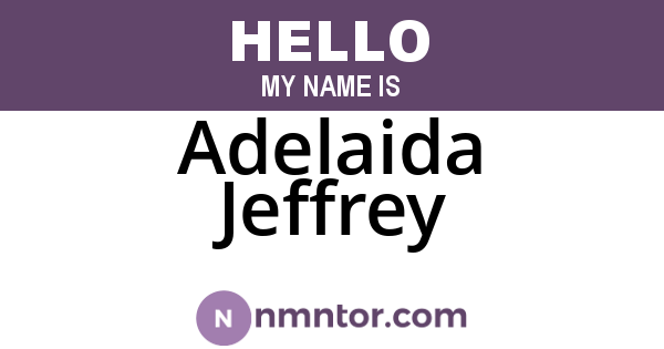 Adelaida Jeffrey