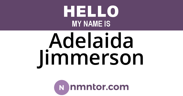 Adelaida Jimmerson