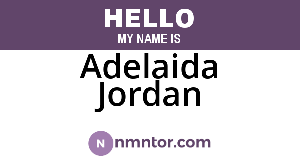Adelaida Jordan