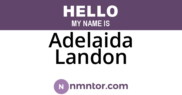 Adelaida Landon