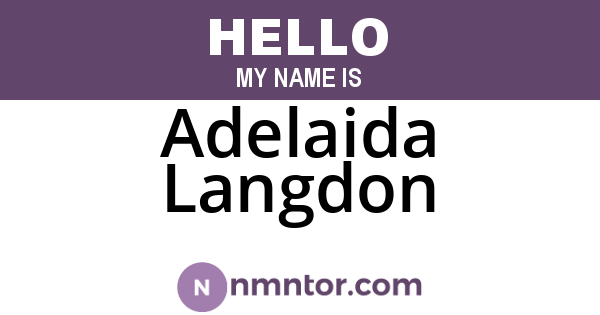 Adelaida Langdon