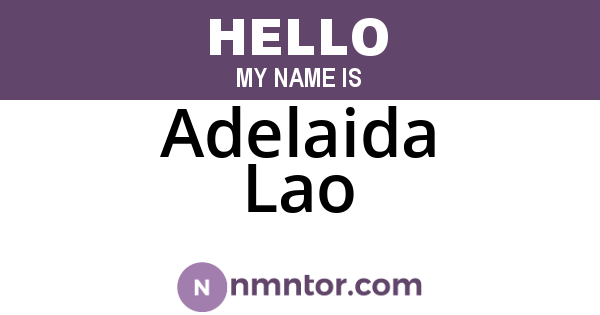 Adelaida Lao