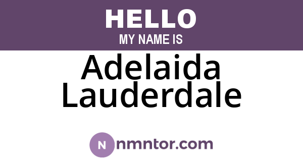 Adelaida Lauderdale