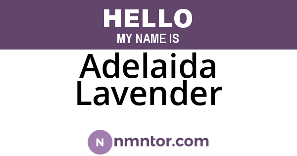 Adelaida Lavender