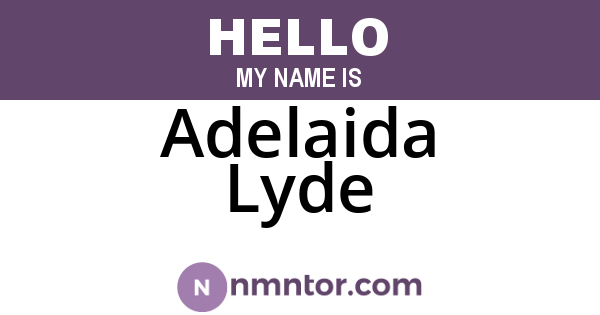 Adelaida Lyde