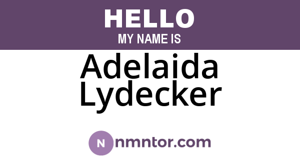 Adelaida Lydecker